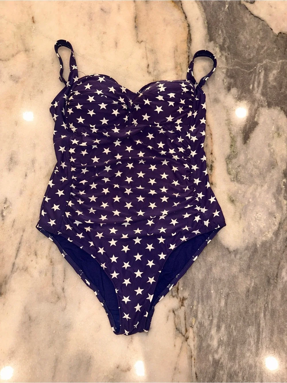Nip Tuck Size 10 Navy‎ Star Print One-Piece Swimsuit
